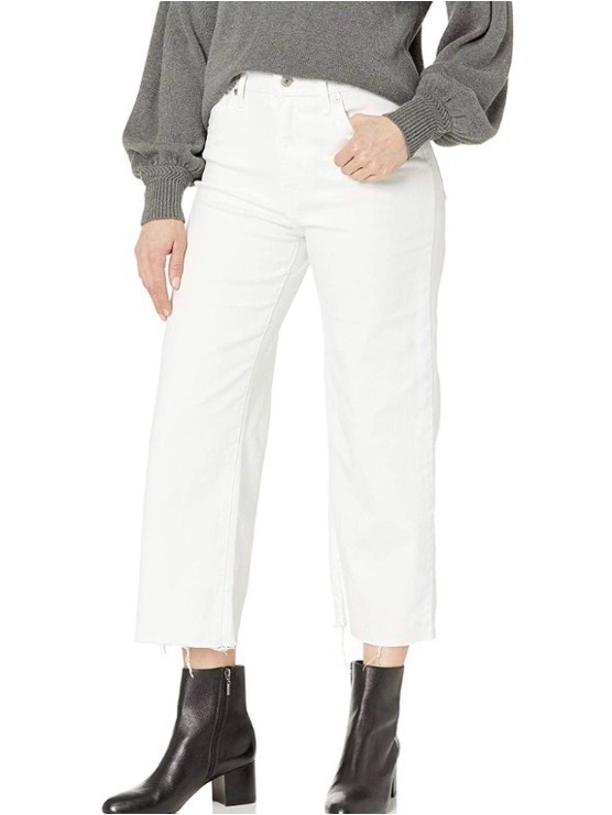 Nwt Levi's White Wide-Leg Cropped Jeans